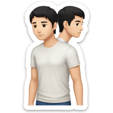 The Walking Man black hair all body from the side sticker