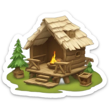 Cabane jeux enfants sticker