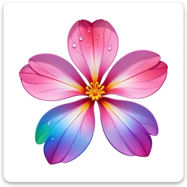 sakura flower with rainbow gradient sticker