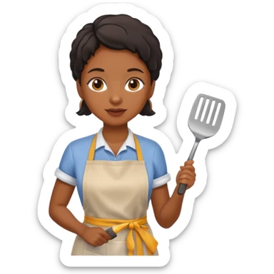 Black woman grilling  sticker