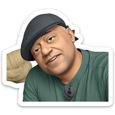 cool guy with sunglasses hat sticker