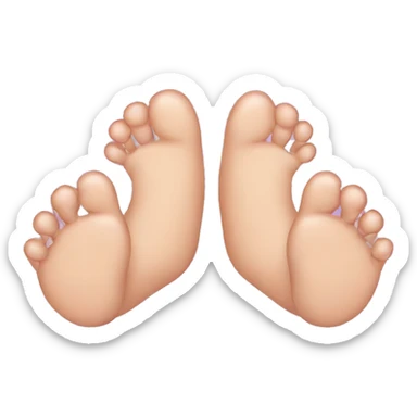 baby feet and mommy feet  sticker