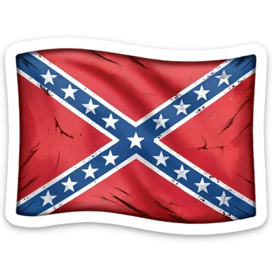  confederate flag emoji that has 13 stars sticker