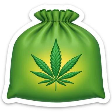 cannabis weed pack zip sticker
