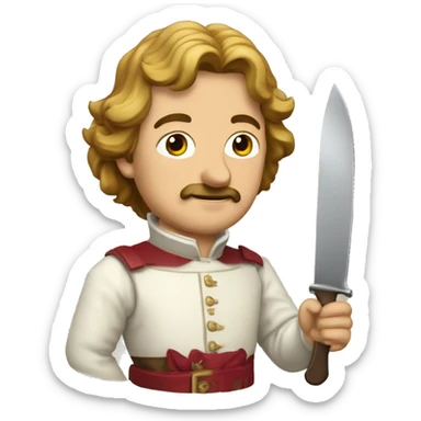 Gérard de pardieux avec un couteau  sticker