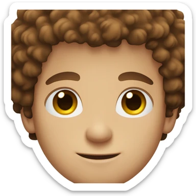 Guy with brown fluffy hair, ocean blue eyes and a few freckles sticker
