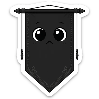 Remove the background from this goth banner, keep it cute, expressive, minimal, in the style of imagen-4-fast-KaUtLiSA10F, with no background. The style should reflect the essence of imagen-4-fast-KaUtLiSA10F but adapted for a transparent background and minimalistic, cute, expressive goth banner look. sticker