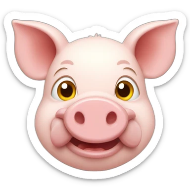 Cochon avec un appareil dentaire sticker