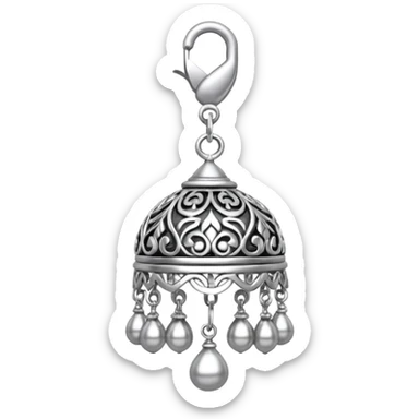 Small Silver jumka emoji for copy paste sticker