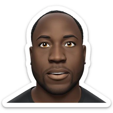 portrait of dark-skinned male sticker