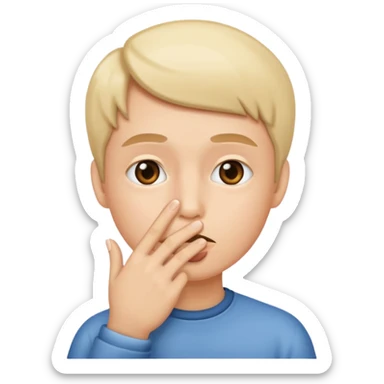 Shh finger sticker