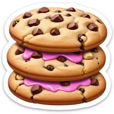 Soft, doughy chocolate chip cookies sticker