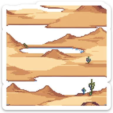 vibrant desert sand dunes in daylight sticker