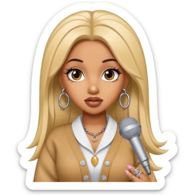 pretty bratz baddie, cardi b sticker