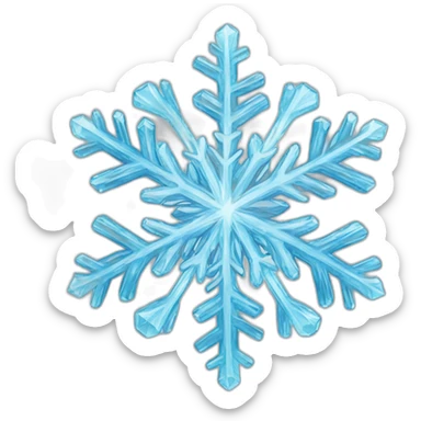 Crystal snowflakes sticker