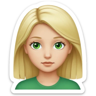 Girl blonde Green eyes sticker