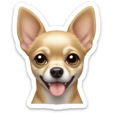 Khaki colored chihuahua sticker
