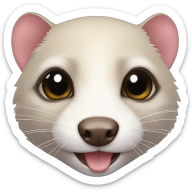 ferret with big star in eyes sticker