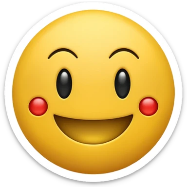 smiling emoji just like in the pacman  sticker