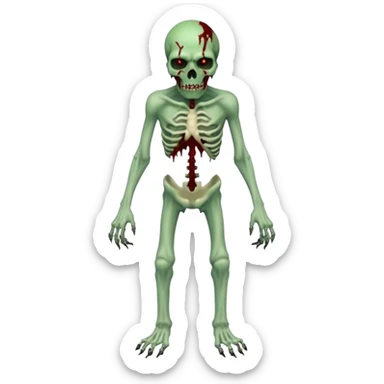 Rotting corpse zombie demons, full body, in the style of your bleeding skull art, full body sticker