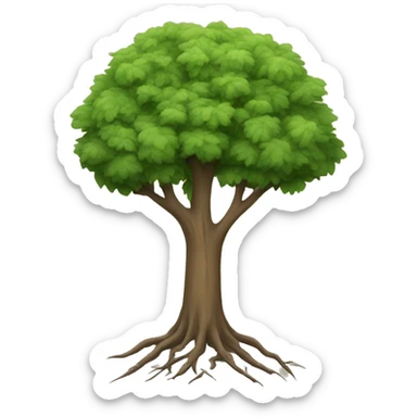 roots and tree trank  sticker