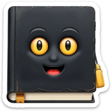 make me a black book with dust on it to show that it's old  sticker