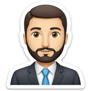 lebanese man, short beard, business, data engineer sticker