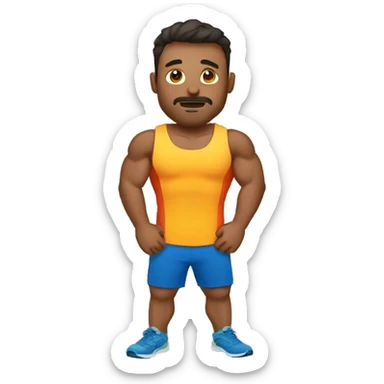 Fitness trigueño sticker