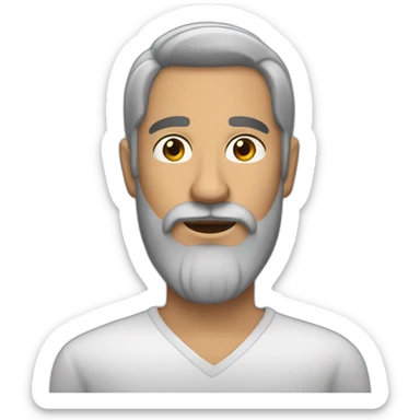 latin man with black beard and some gray hairs sticker