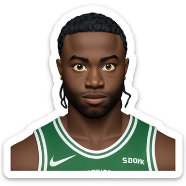 confident boy in basketball gear sticker