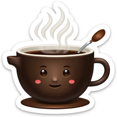 Bowl filled with coffee sticker