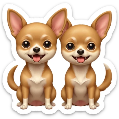two annoying chihuahuas barking sticker