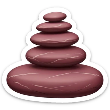 zen cairn stone Burgundy sticker