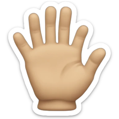 Gripped hand sticker