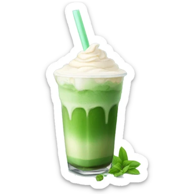 iced matcha latte with cold foam sticker