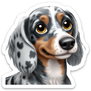 Blue Merle Mini dachshund  sticker