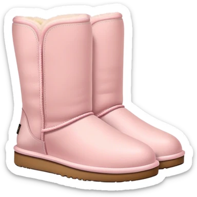 ultra realistic pair of short light pink uggs, no fur sticker