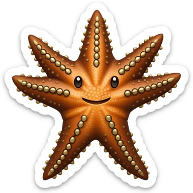 Starfish in leather wear sticker