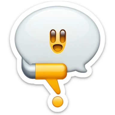 exclamation mark in a speech bubble sticker