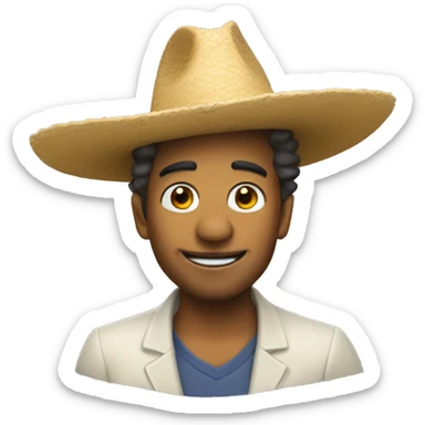 rata con sombrero blanco  sticker