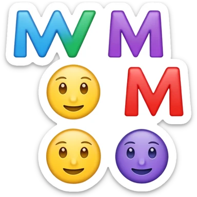 make me a 5 unique emojis that say MT25 and u make the emojis 5 diffrent collors ( 5 diffirent emojis and make them unique

i need it to say MT25 sticker