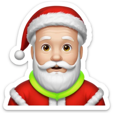 santa at a rave sticker