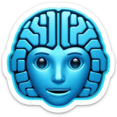   Create an emoji in which it is representing AI brain sticker