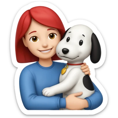 Me hugging snoopy sticker