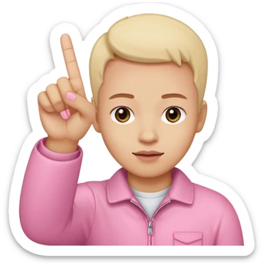 Pink hand holding up middle finger  sticker