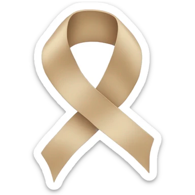 beige and purple ribbon sticker