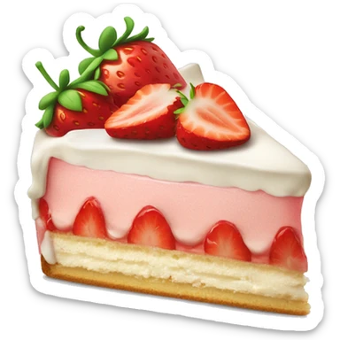 Strawberry shortcake ( slice of cake ) sticker
