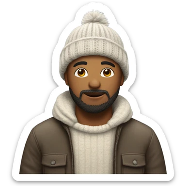 Me with a woolly hat sticker