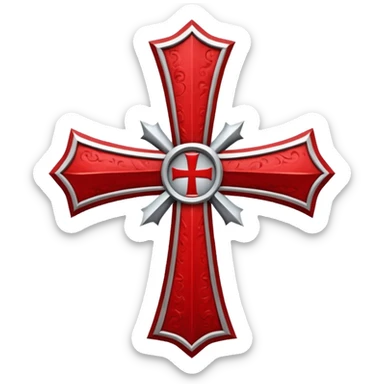 the red patea cross of the knights templar sticker