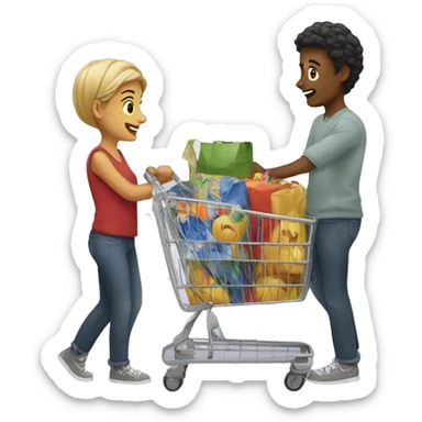 Shopping sticker